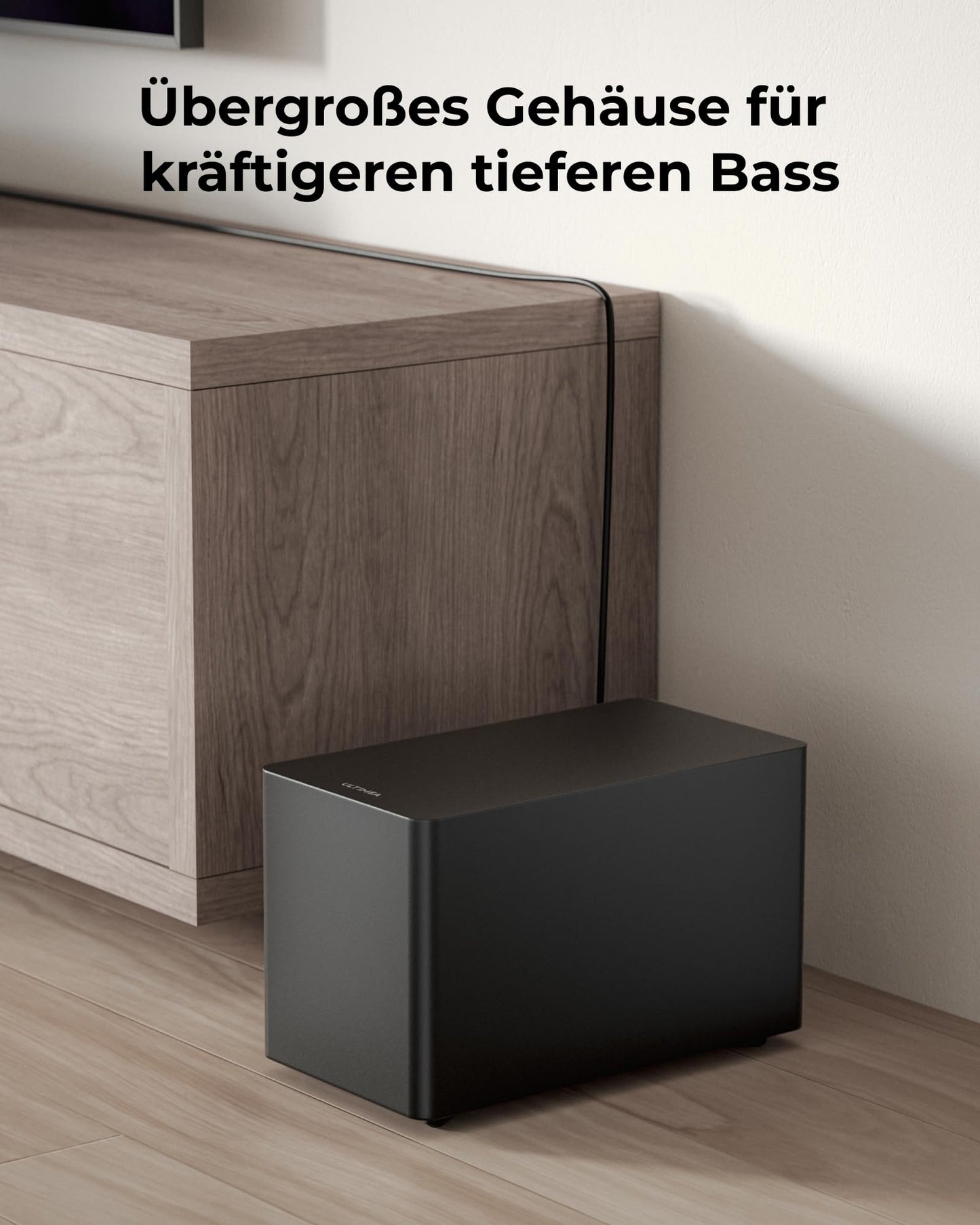 ULTIMEA 5.1ch Soundbar mit Dolby Atmos, VoiceMX, BassMX, APP, Heimkino 4D Surround Sound System, Poseidon M60 Boom