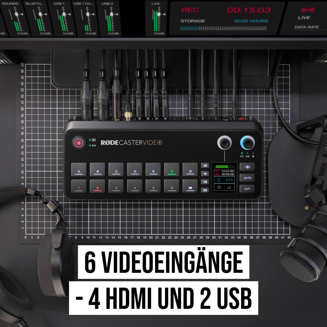 RØDE RØDECaster Video - Professioneller Videomischer und Audio-Interface
