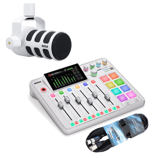 Rode Rodecaster Pro II Audio Production Studio Podcast Station Weiss