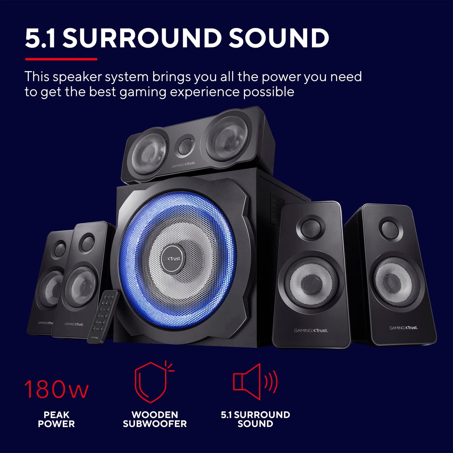 Trust Gaming GXT 658 Tytan 5.1 Surround-Soundsystem